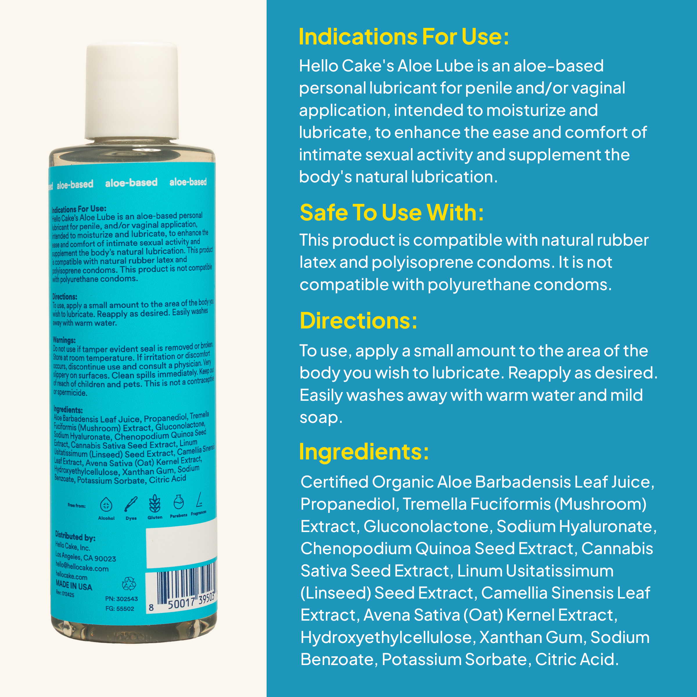 Aloe-Based Lube – 8 oz